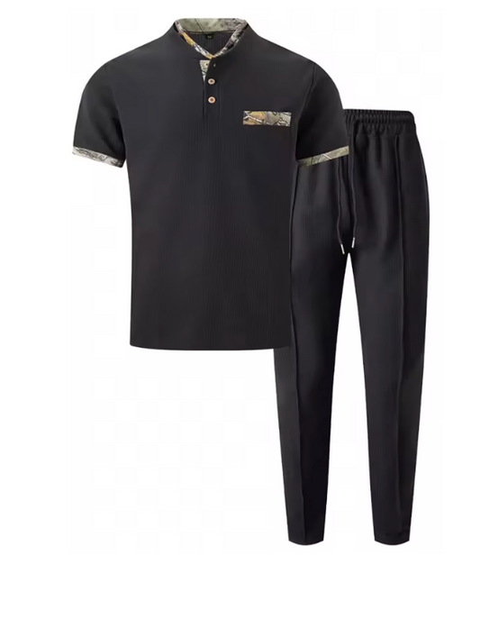 Ensemble noir : polo & pantalon