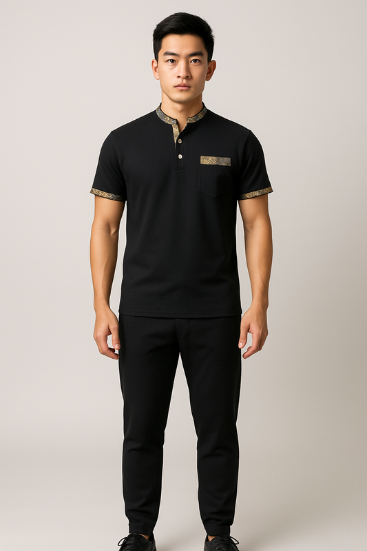 Ensemble noir : polo & pantalon